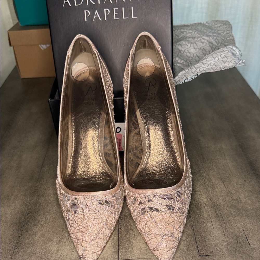 Adrianna Papell Women's Lace Heels - Blush